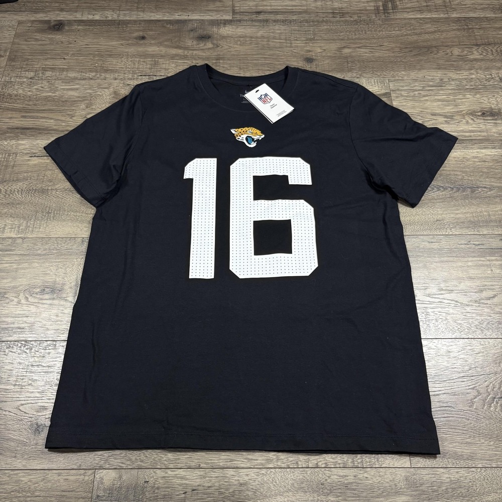 Jacksonville Jaguars Shirt Mens Large Black NFL Football Trevor Lawrence 16 Nike